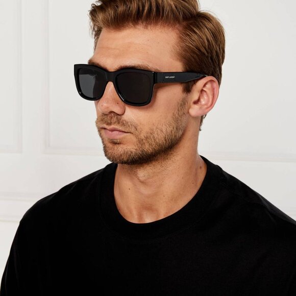 Saint Laurent SL674 003 Sunglasses Havana Square Frame, Grey Lenses - Picture 3 of 12